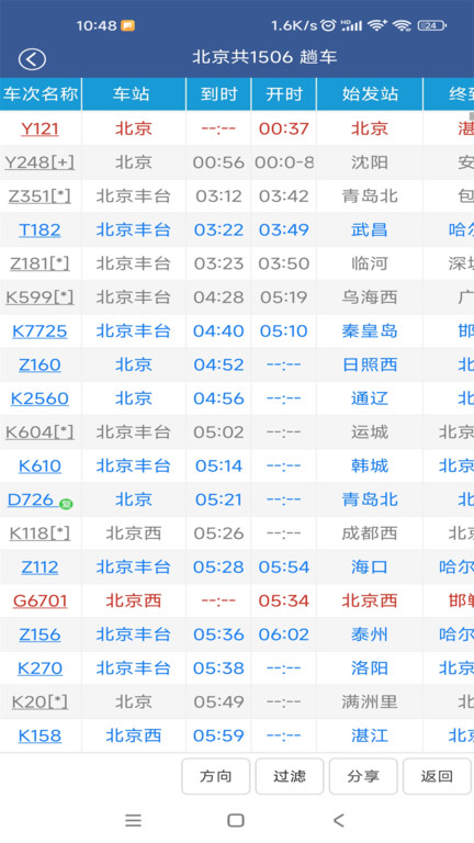 铁路12306路路通列车时刻表官方版