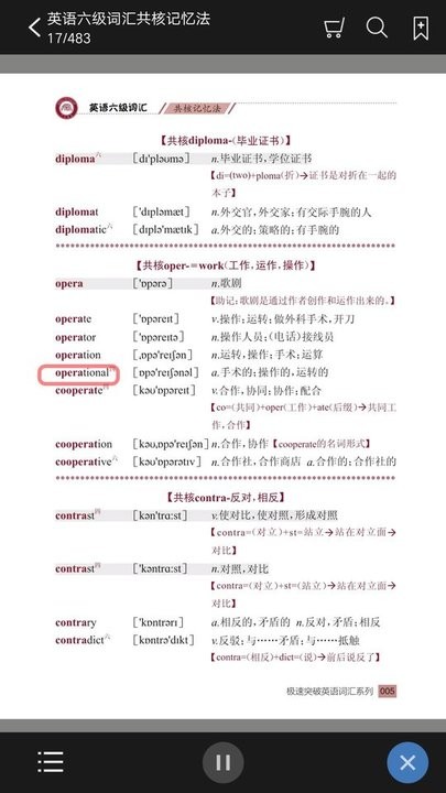 英语六级词汇共核记忆法app