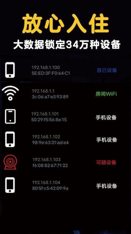 网络摄像头扫描器app(又名酒店安全宝)