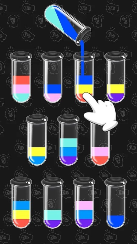 液体水排序拼图游戏