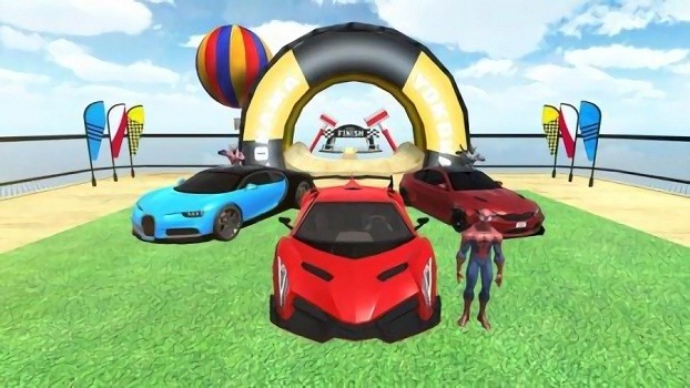 超级英雄巨型坡道游戏