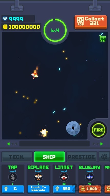 闲置太空战争无限金币版