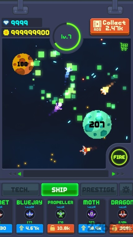 闲置太空战争无限金币版