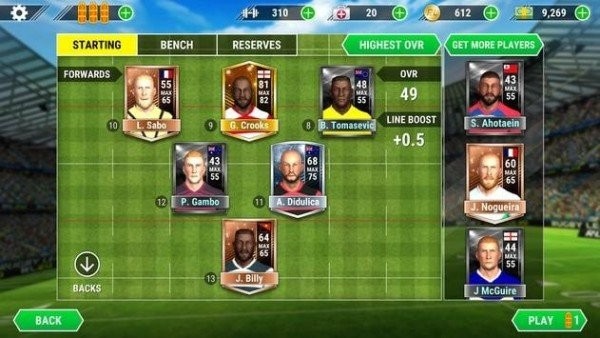 橄榄球联赛20游戏