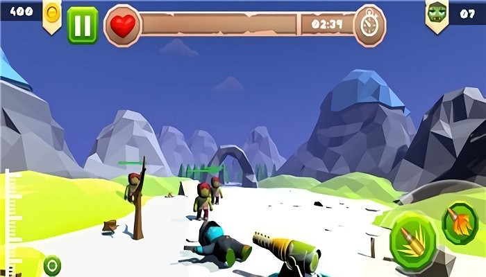 加农炮射击3d游戏